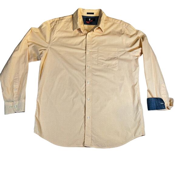 Banana Republic Factory Button Shirt Men L Stretch Soft Wash Contrast Roll Cuffs - Picture 1 of 14